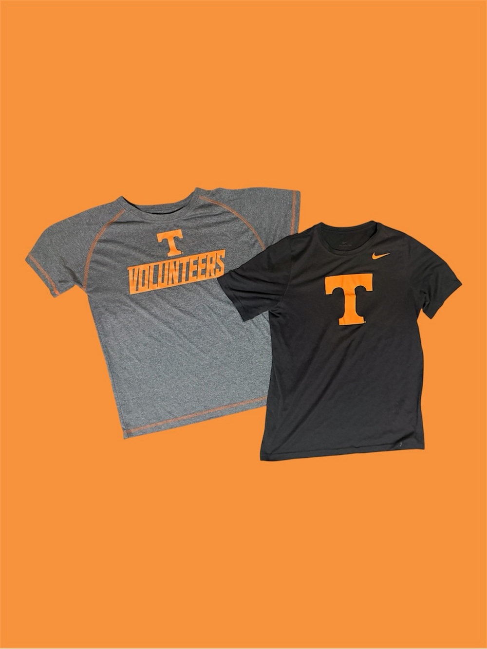Nike Youth Short Sleeve Tee Set - Gray & Black with Orange Graphics